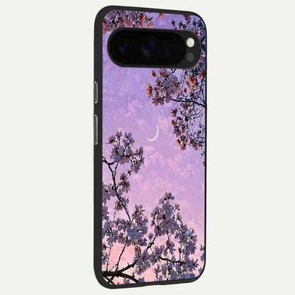  Purple Serenity Moon back cover For Google Pixel 10 Pro XL slim fit glass case with vibrant aesthetic design