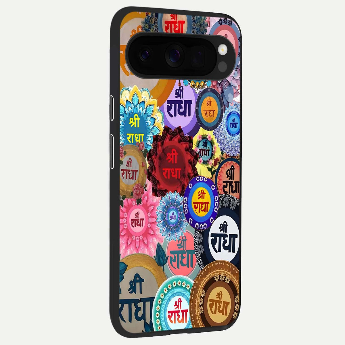 Radha Divine Bloom back cover For Google Pixel 10 Pro XL slim fit glass case with vibrant aesthetic design