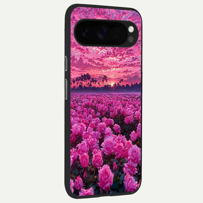  Rose Sunset Valley back cover For Google Pixel 10 Pro XL slim fit glass case with vibrant aesthetic design