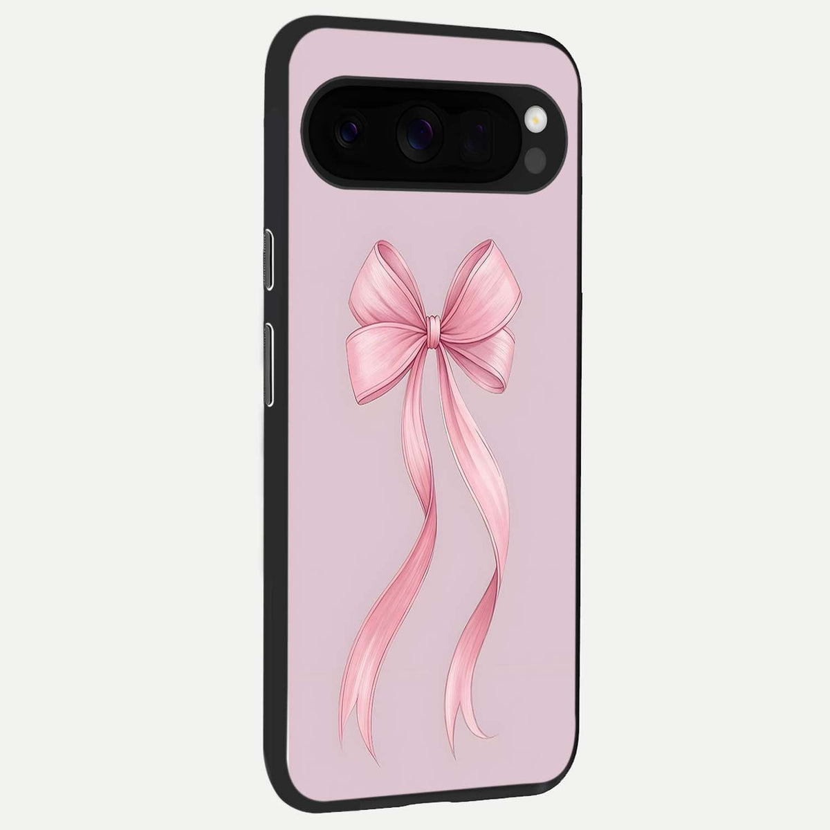  Soft Blush Bow back cover For Google Pixel 10 Pro XL slim fit glass case with vibrant aesthetic design