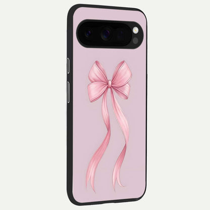  Soft Blush Bow back cover For Google Pixel 10 Pro XL slim fit glass case with vibrant aesthetic design