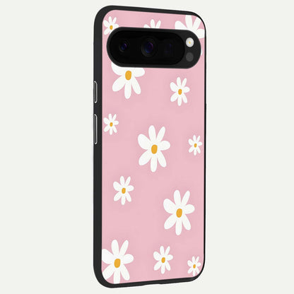 Soft Daisy Bliss back cover For Google Pixel 10 Pro XL slim fit glass case with vibrant aesthetic design