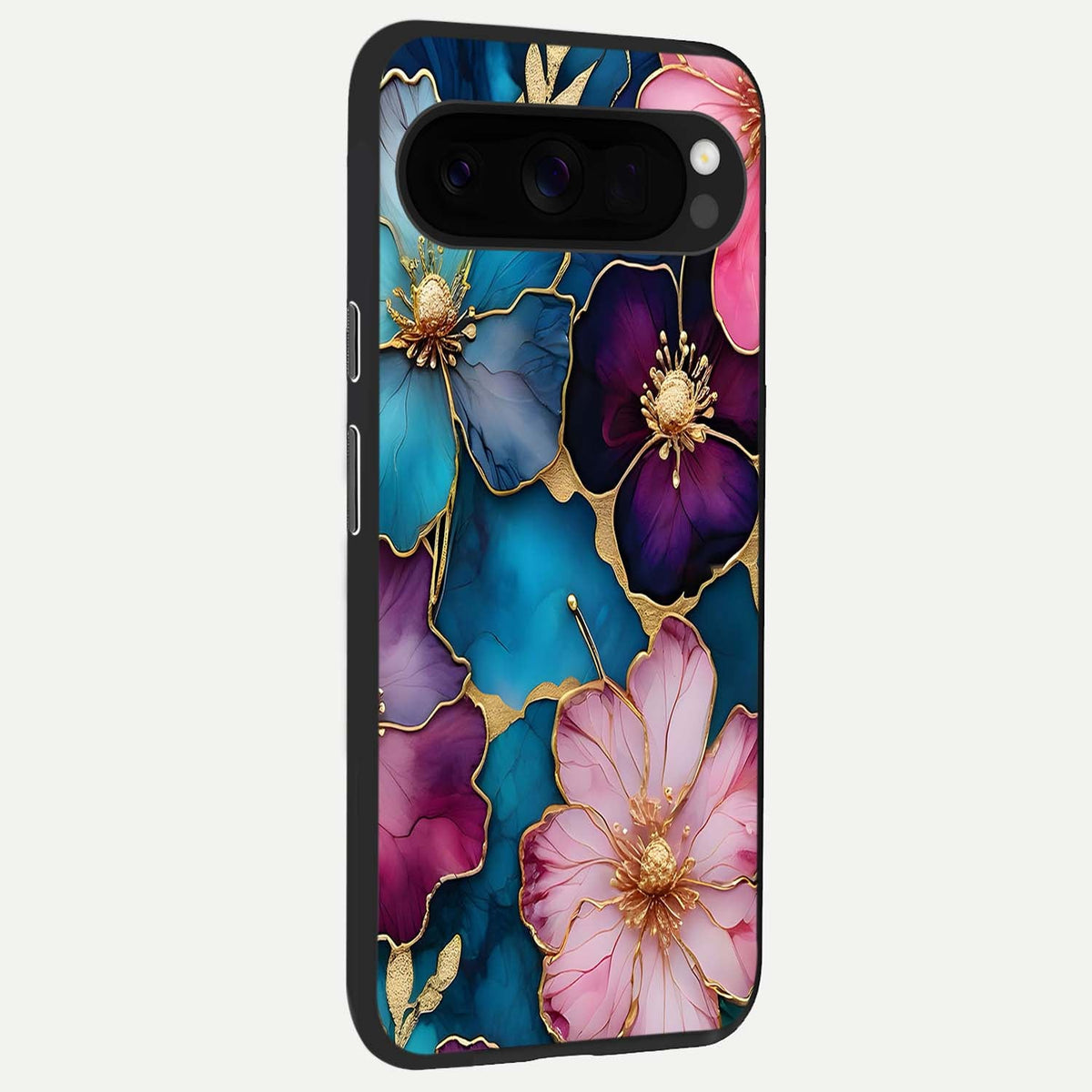  Sparkle Floral back cover For Google Pixel 10 Pro XL slim fit glass case with vibrant aesthetic design