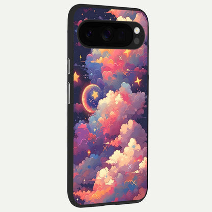  Starlit Dream Clouds back cover For Google Pixel 10 Pro XL slim fit glass case with vibrant aesthetic design