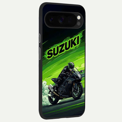  Suzuki Speed Beast back cover For Google Pixel 10 Pro XL slim fit glass case with vibrant aesthetic design