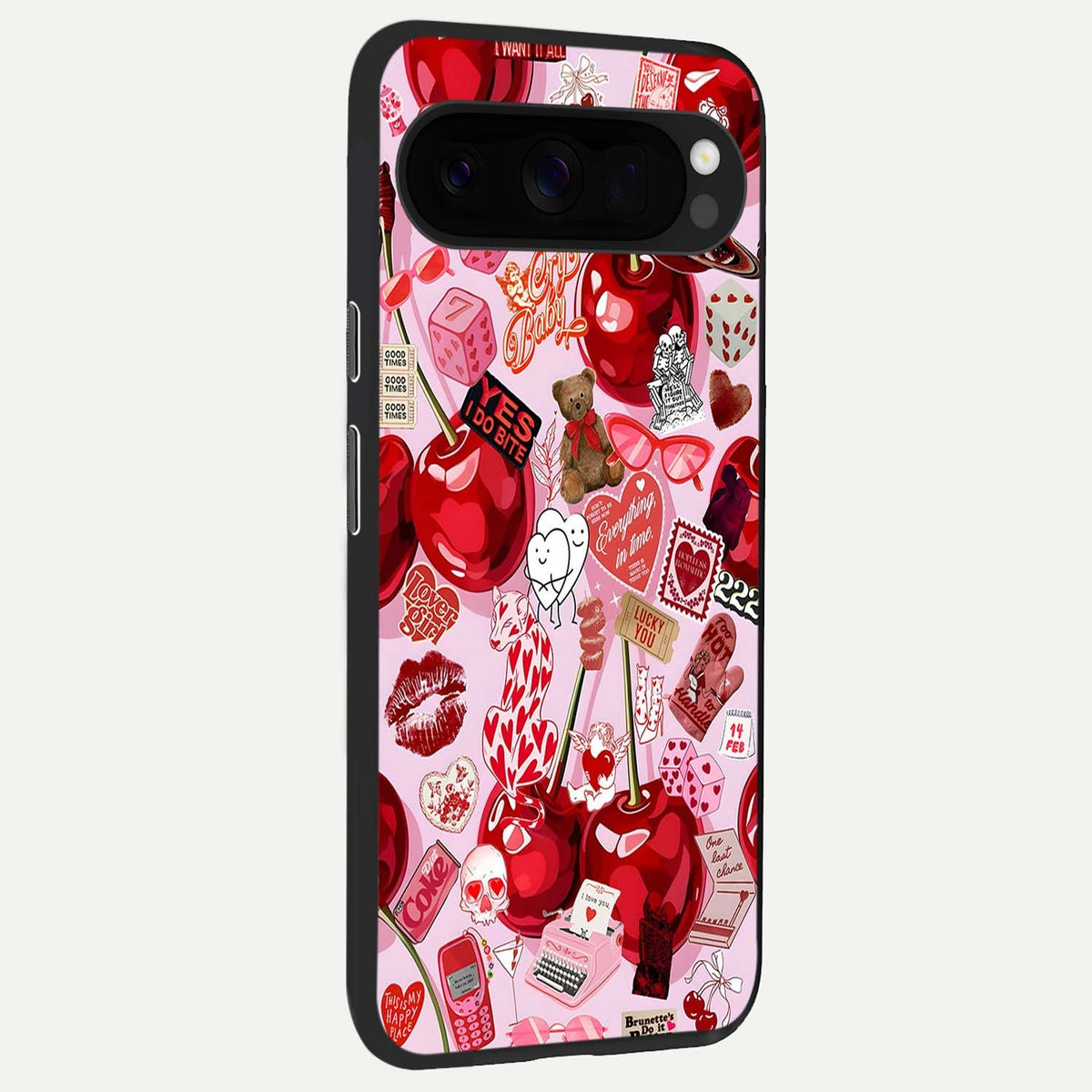  Sweet Cherry Chaos back cover For Google Pixel 10 Pro XL slim fit glass case with vibrant aesthetic design
