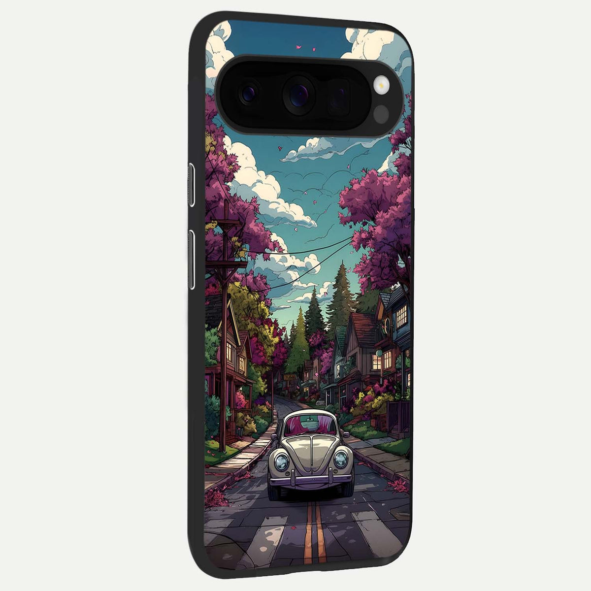  Vintage Street Drive back cover For Google Pixel 10 Pro XL slim fit glass case with vibrant aesthetic design