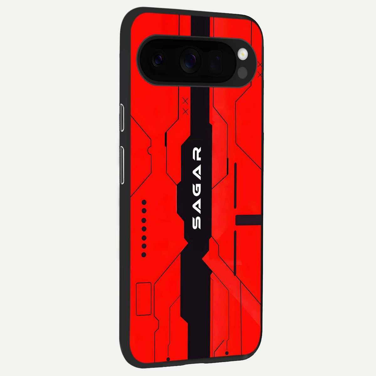  Voltage Rise CYBERPUNK Custom Name back cover For Google Pixel 10 Pro XL slim fit personalized glass case with bold cyberpunk design