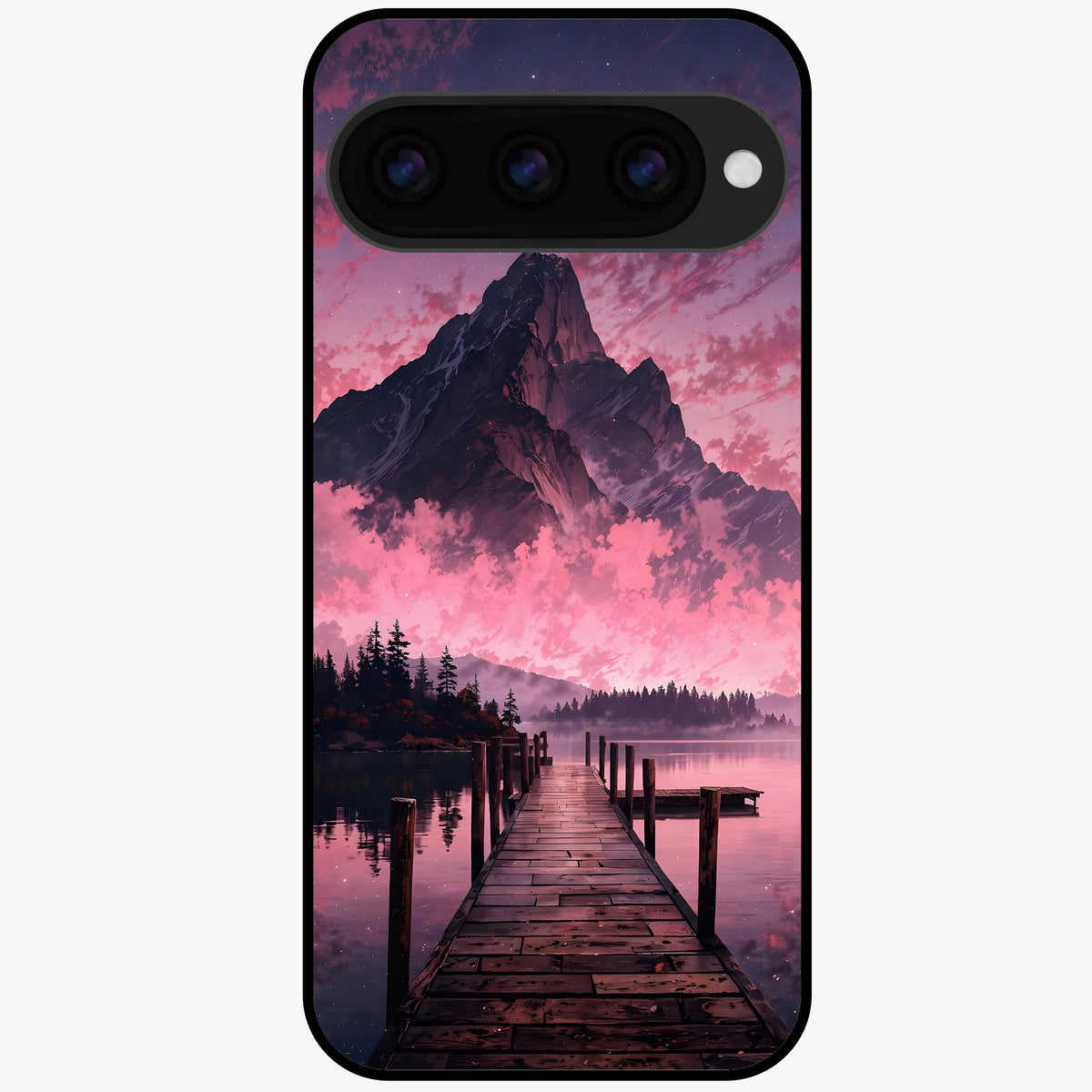  Beautiful Mountain View Glass Case For Google Pixel 11 back cover – full design glossy printed glass finish