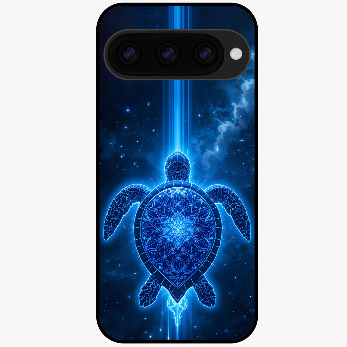  Blue Galaxy Turtle Glass Case For Google Pixel 11 back cover – full design glossy printed glass finish