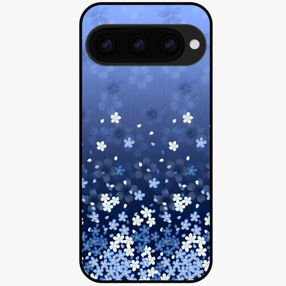 Blue Starry Glass Case For Google Pixel 11 back cover – full design glossy printed glass finish