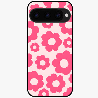  Blush Flower Pop Glass Case For Google Pixel 11 back cover – full design glossy printed glass finish