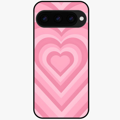  Blush Heart Waves Glass Case For Google Pixel 11 back cover – full design glossy printed glass finish