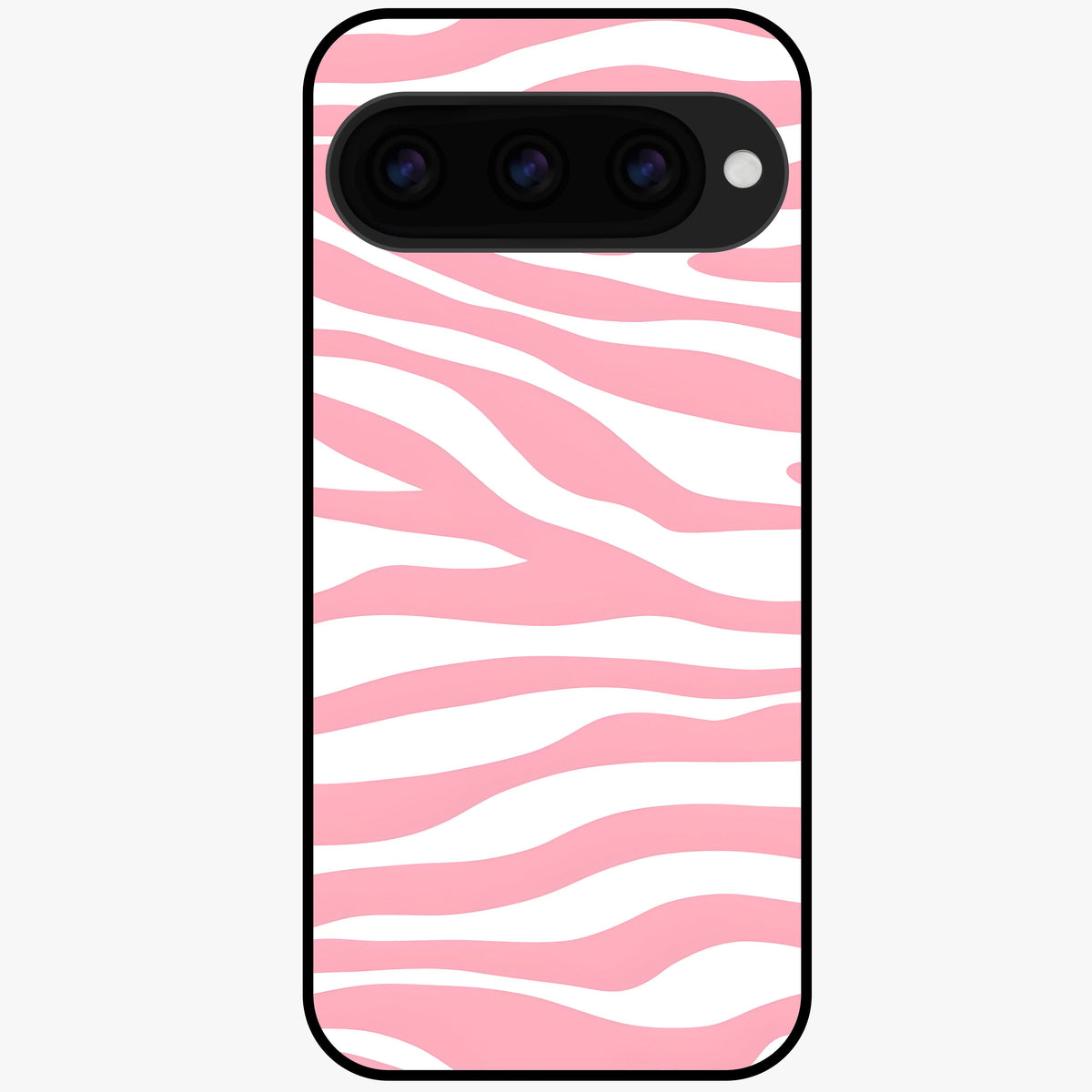  Blush Zebra Flow Glass Case For Google Pixel 11 back cover – full design glossy printed glass finish