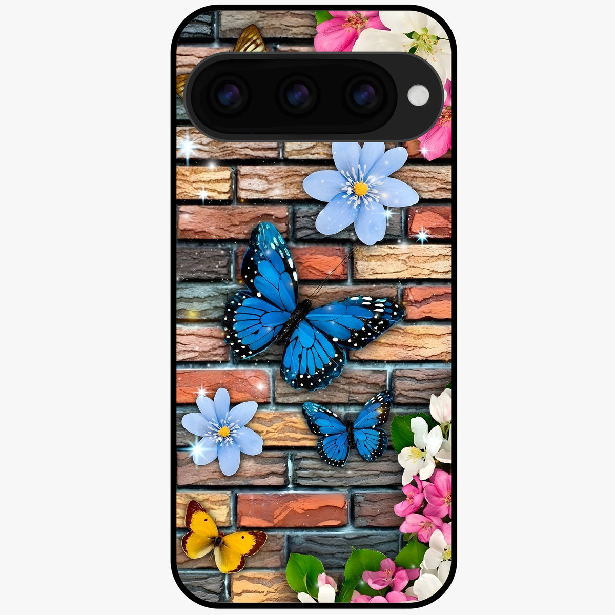  Brick Bloom Flight Glass Case For Google Pixel 11 back cover – full design glossy printed glass finish