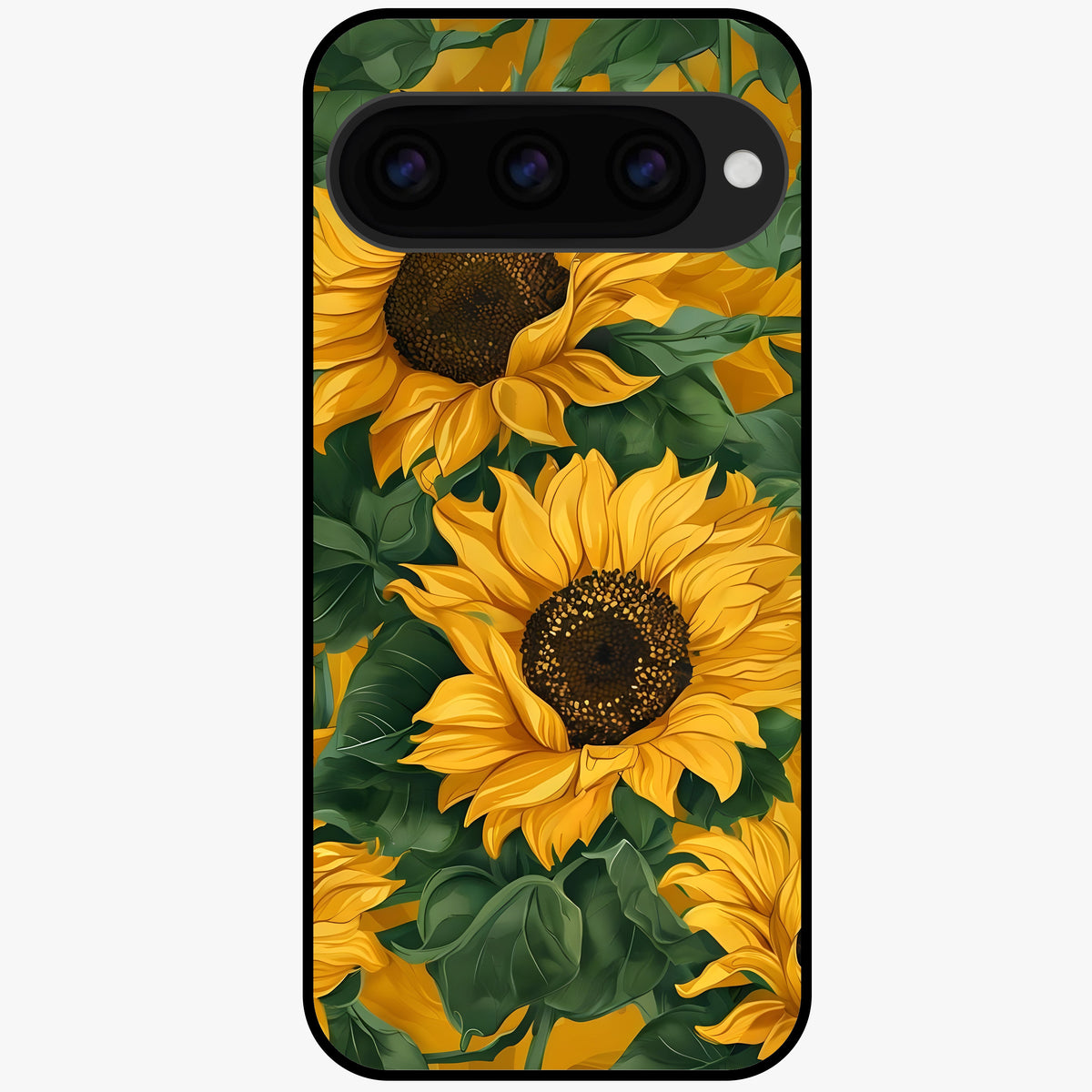  Bright Sunflower Bloom Glass Case For Google Pixel 11 back cover – full design glossy printed glass finish