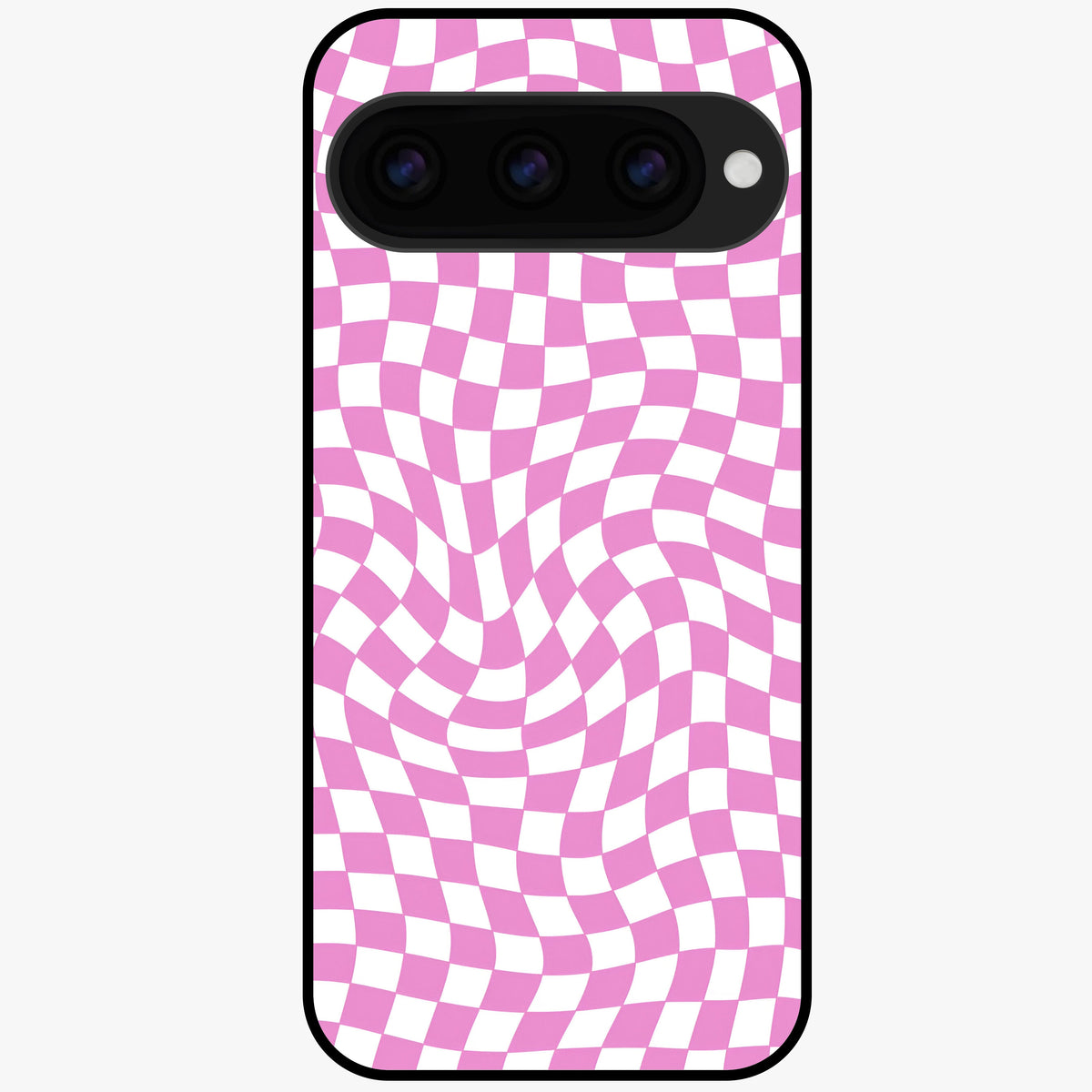  Bubblegum Check Wave Glass Case For Google Pixel 11 back cover – full design glossy printed glass finish