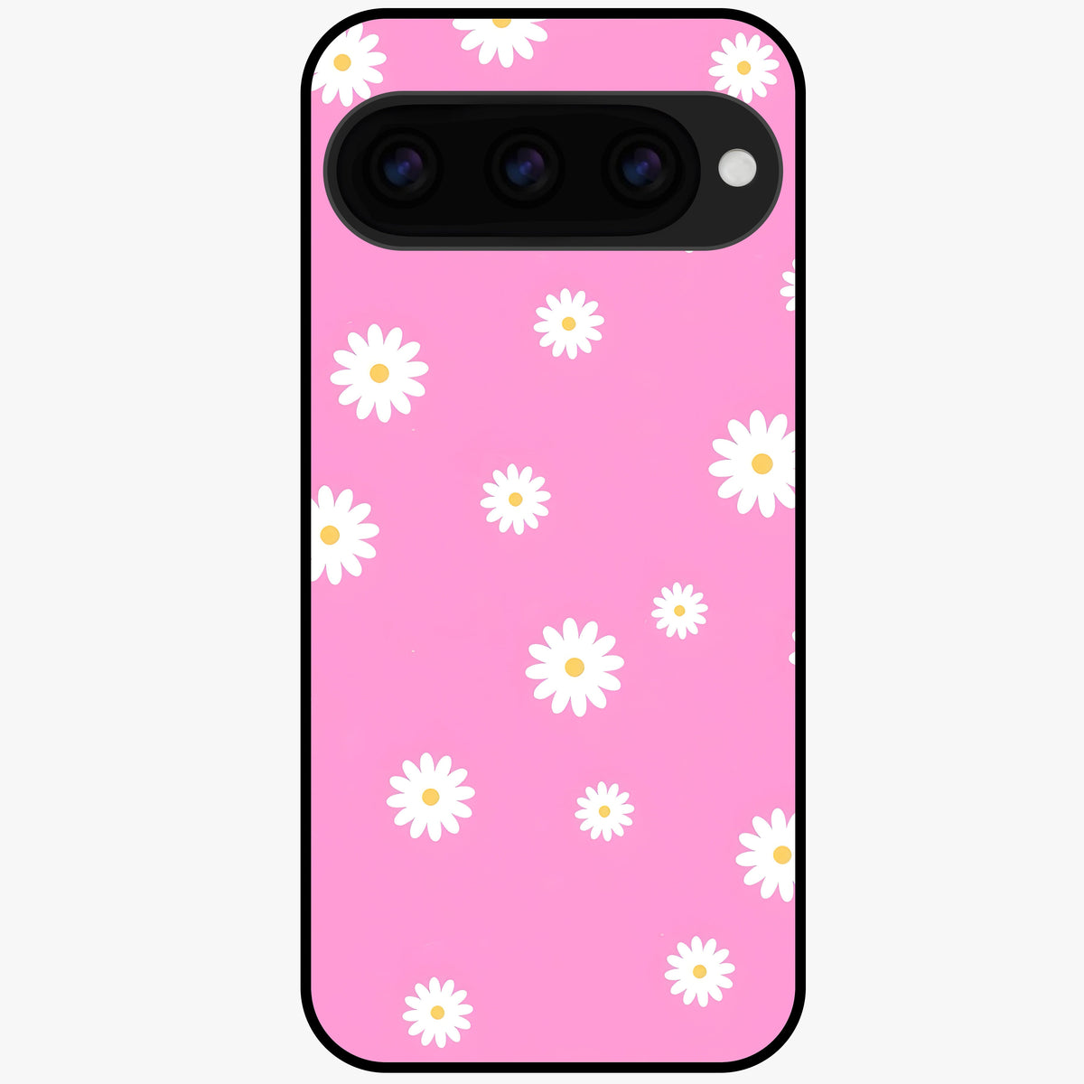 Bubblegum Daisy Pop Glass Case For Google Pixel 11 back cover – full design glossy printed glass finish