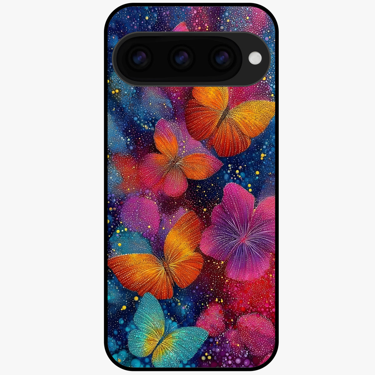  Butterfly Dream Mist Glass Case For Google Pixel 11 back cover – full design glossy printed glass finish