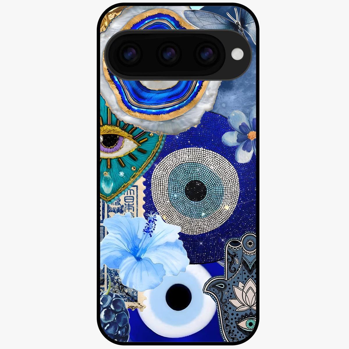  Celestial Blue Vision Glass Case For Google Pixel 11 back cover – full design glossy printed glass finish