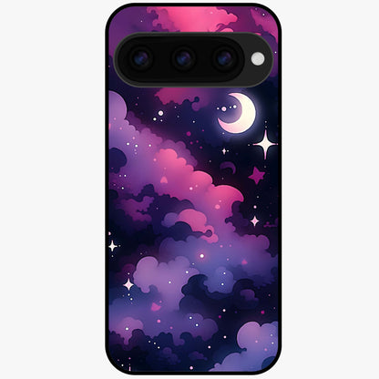  Celestial Moon Magic Glass Case For Google Pixel 11 back cover – full design glossy printed glass finish