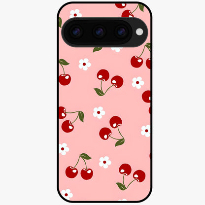  Cherry Love Mood Glass Case For Google Pixel 11 back cover – full design glossy printed glass finish
