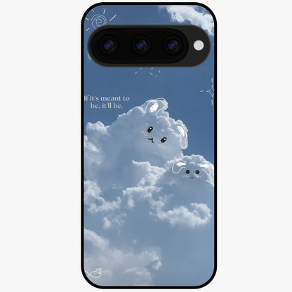  Cloud Bunny Dreams Glass Case For Google Pixel 11 back cover – full design glossy printed glass finish