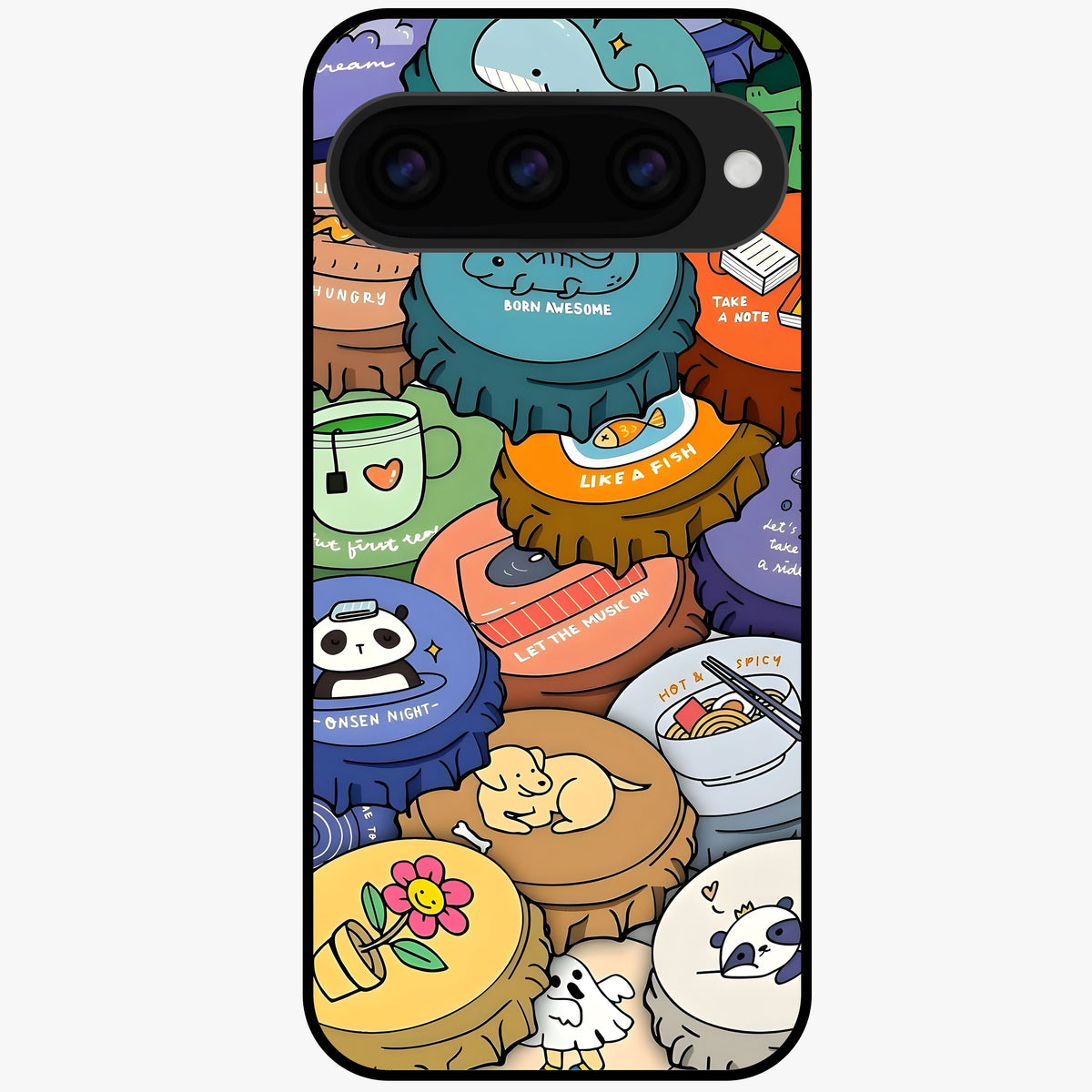  Coins Patterns Glass Case For Google Pixel 11 back cover – full design glossy printed glass finish