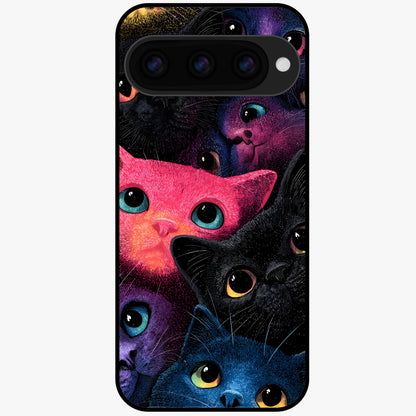  Cosmic Cats Dreams Glass Case For Google Pixel 11 back cover – full design glossy printed glass finish