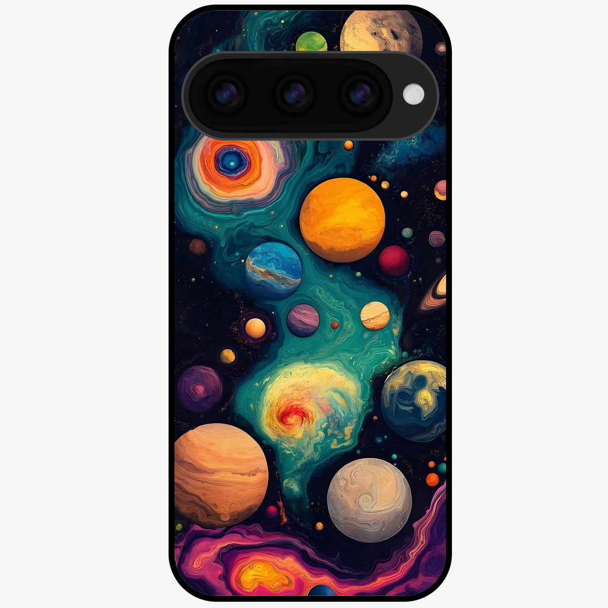  Cosmic Planet Journey Glass Case For Google Pixel 11 back cover – full design glossy printed glass finish