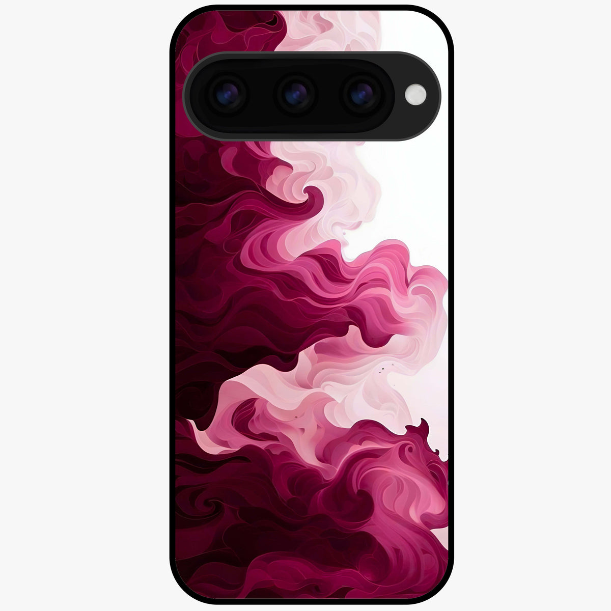  Crimson Wave Flow Glass Case For Google Pixel 11 back cover – full design glossy printed glass finish