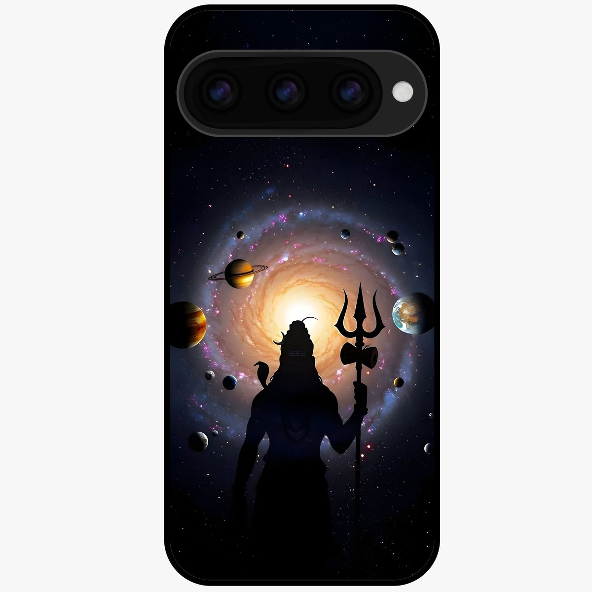  Galactic Shiva Vision Glass Case For Google Pixel 11 back cover – full design glossy printed glass finish