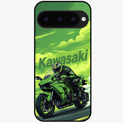  Green Moon Energy Glass Case For Google Pixel 11 back cover – full design glossy printed glass finish