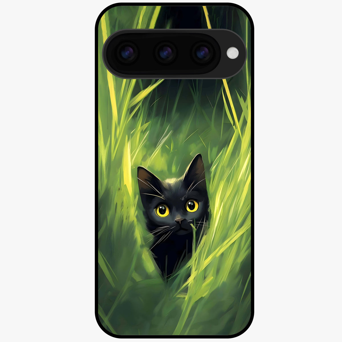  Hidden Cat Whisper Glass Case For Google Pixel 11 back cover – full design glossy printed glass finish