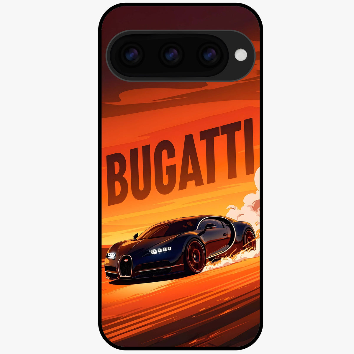  Inferno Bugatti Storm Glass Case For Google Pixel 11 back cover – full design glossy printed glass finish
