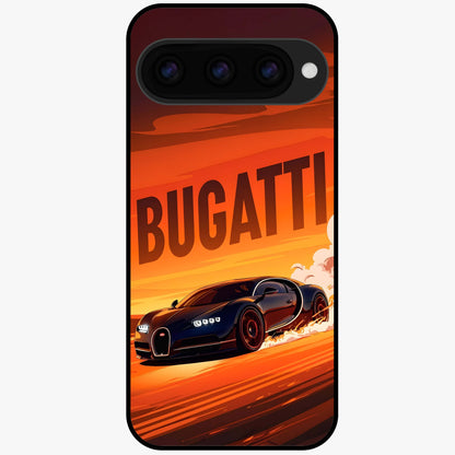  Inferno Bugatti Storm Glass Case For Google Pixel 11 back cover – full design glossy printed glass finish