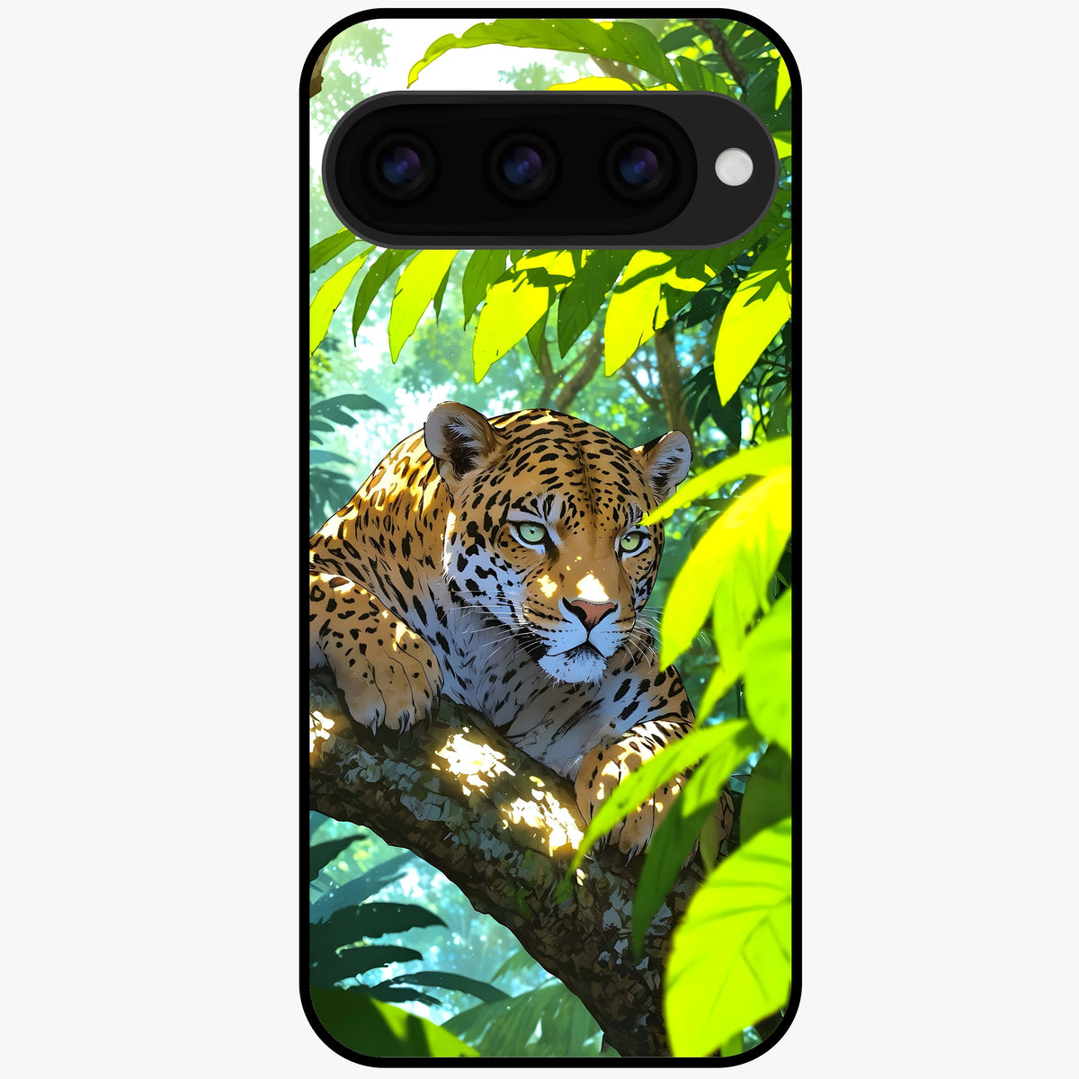  Leopard in Jungle Glass Case For Google Pixel 11 back cover – full design glossy printed glass finish