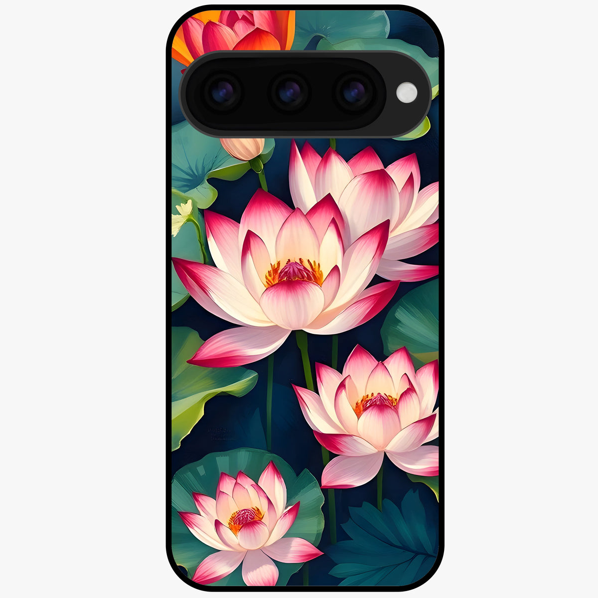  Lotus Dream Serenity Glass Case For Google Pixel 11 back cover – full design glossy printed glass finish