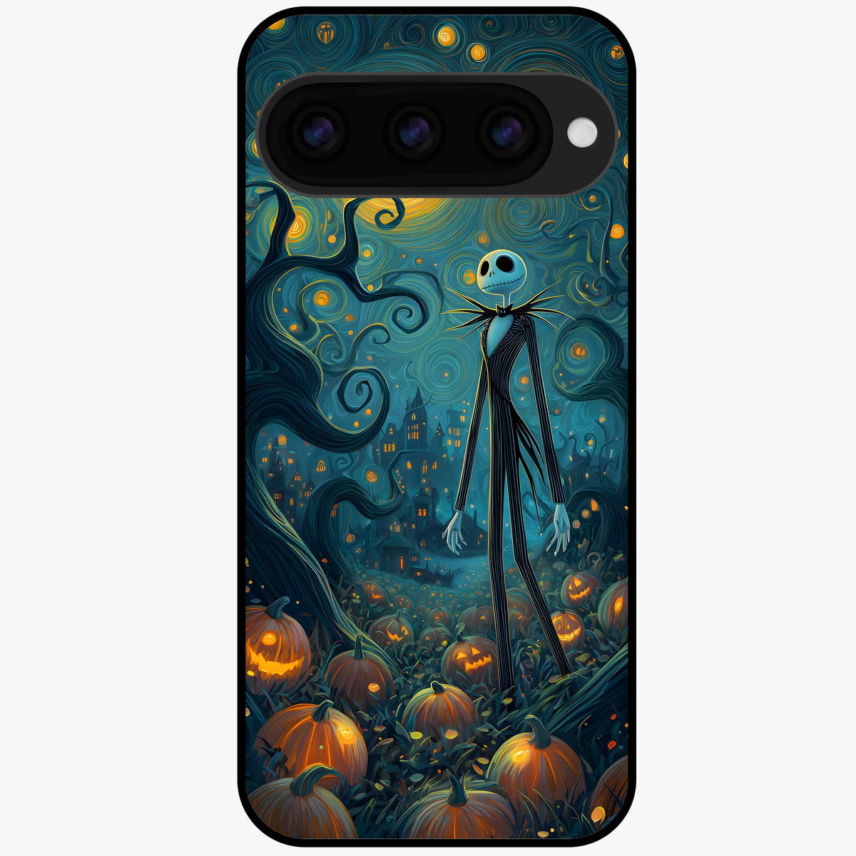 Pumpkin Moonlight Tale Glass Case For Google Pixel 11 back cover – full design glossy printed glass finish