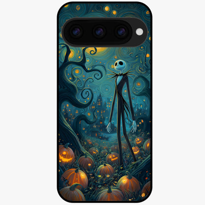  Pumpkin Moonlight Tale Glass Case For Google Pixel 11 back cover – full design glossy printed glass finish
