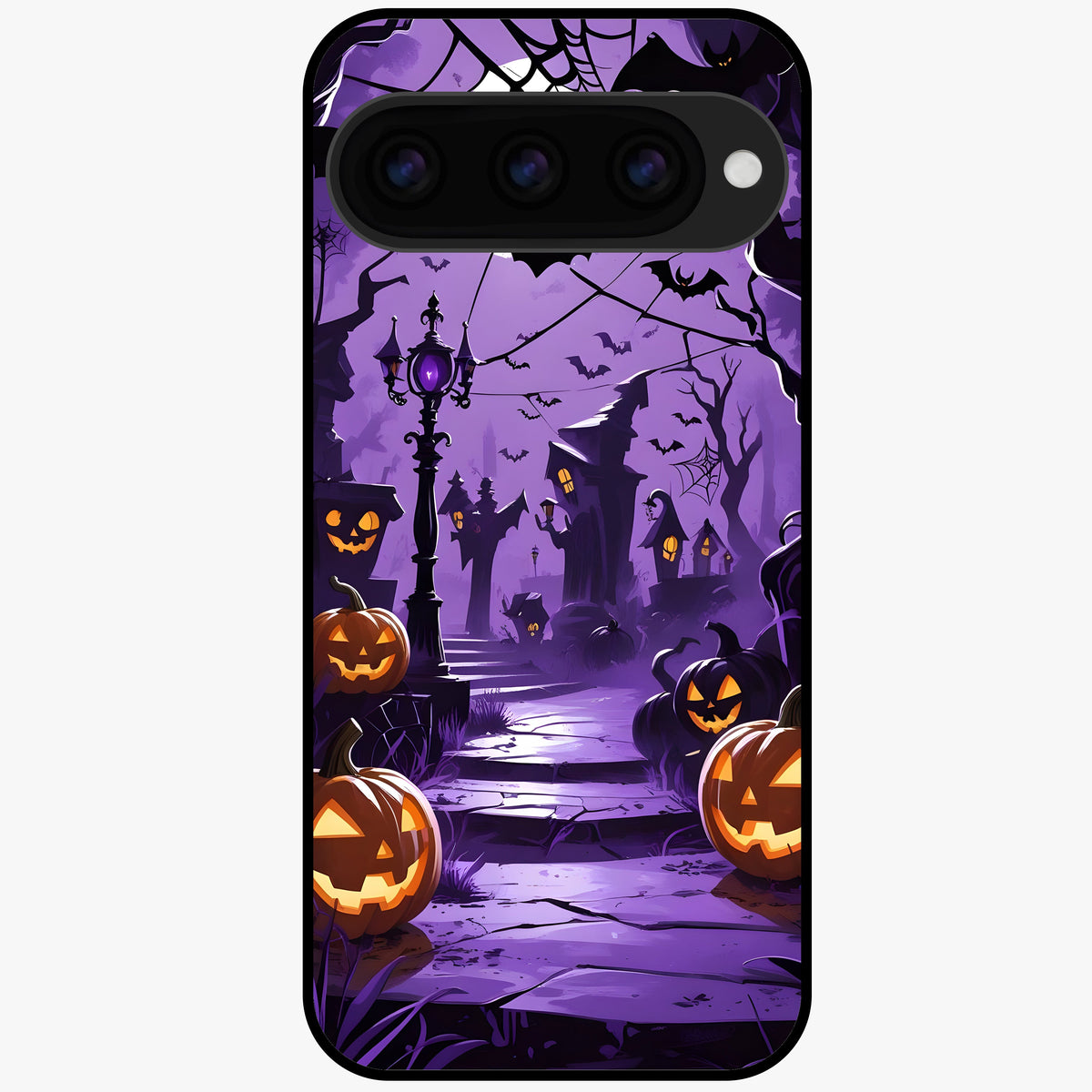  Pumpkin Patch Halloween Glass Case For Google Pixel 11 back cover – full design glossy printed glass finish