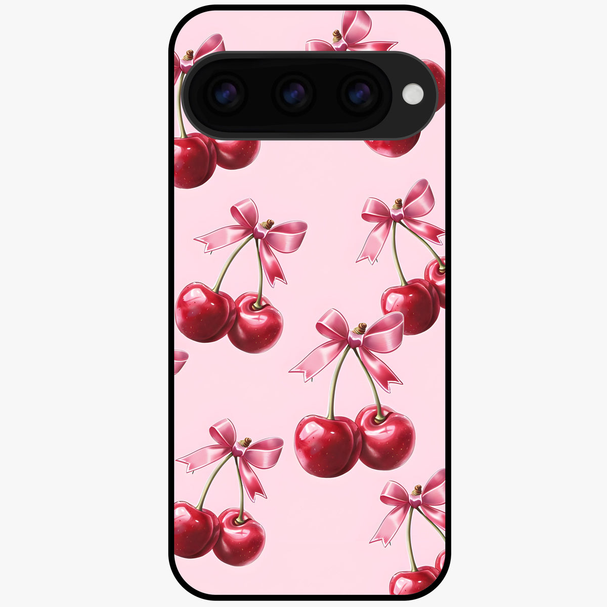  Red Bloom Skies Glass Case For Google Pixel 11 back cover – full design glossy printed glass finish