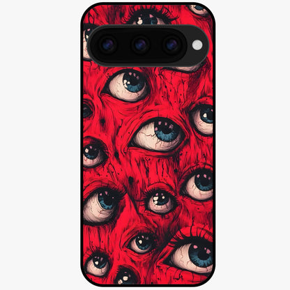  Red Cherries Pattern Glass Case For Google Pixel 11 back cover – full design glossy printed glass finish