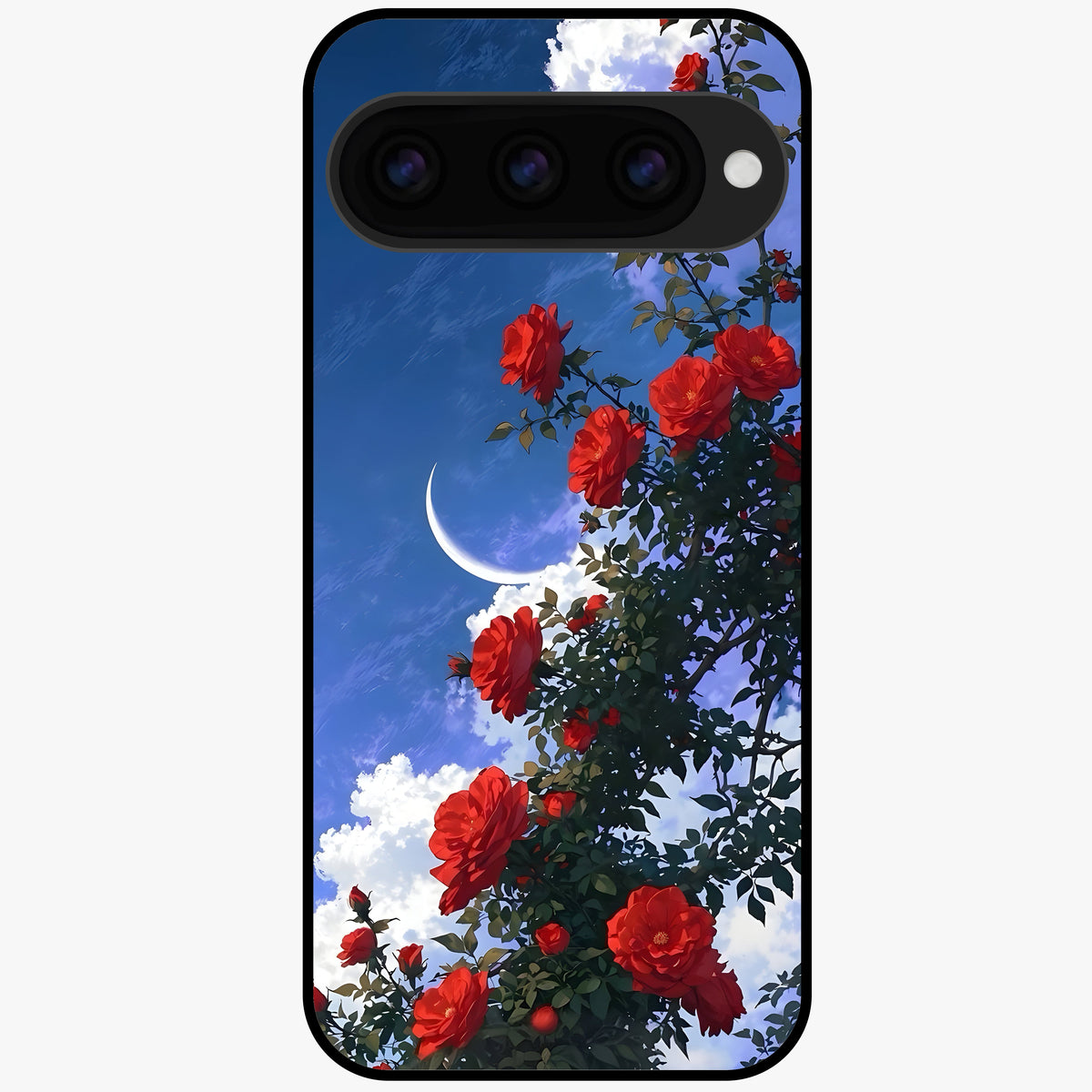  Rose Drift Flowers Glass Case For Google Pixel 11 back cover – full design glossy printed glass finish