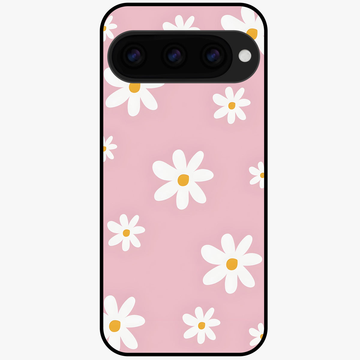  Soft Daisy Bliss Glass Case For Google Pixel 11 back cover – full design glossy printed glass finish