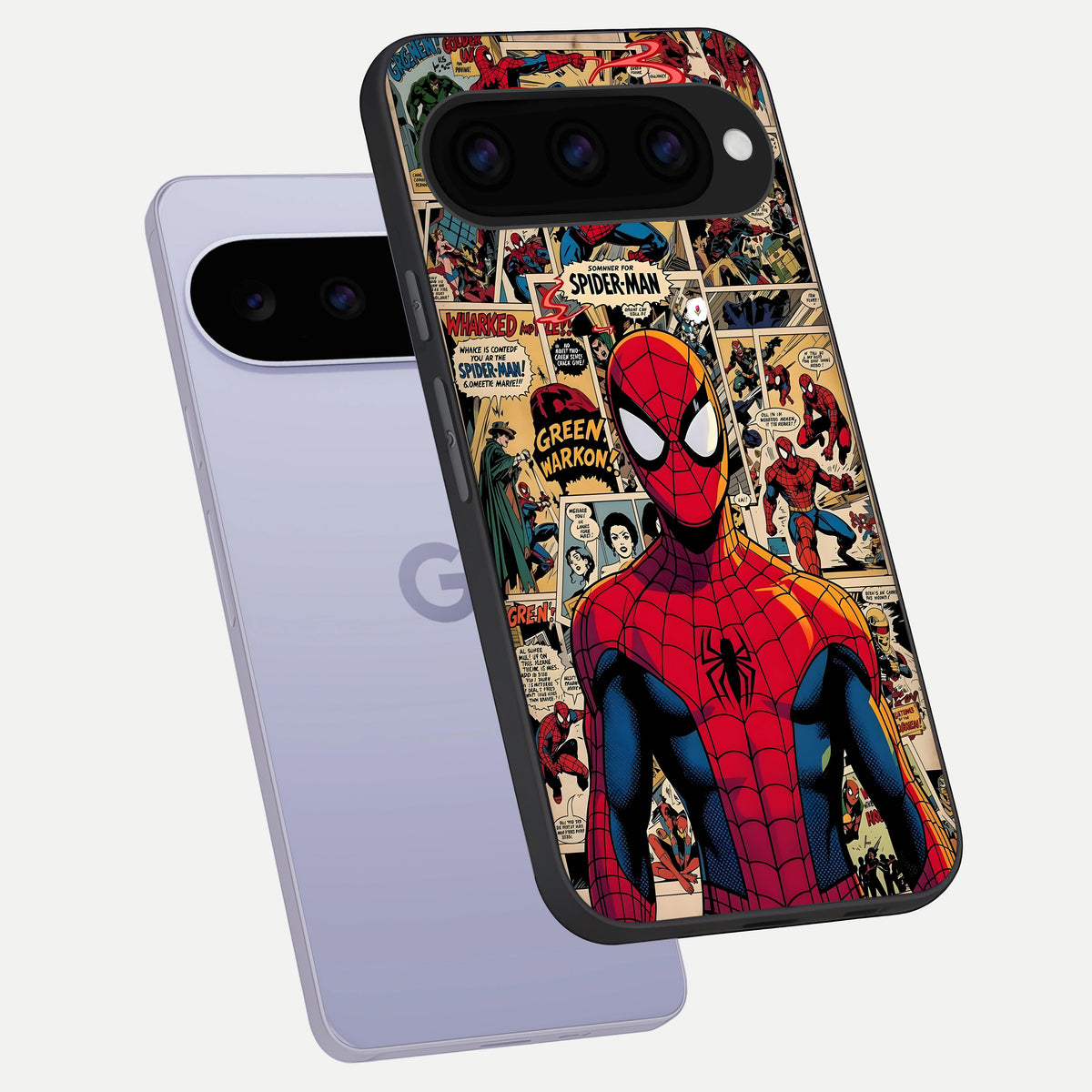  Aesthetic Spider phone case For Google Pixel 11 showing premium glass back cover with detailed artwork
