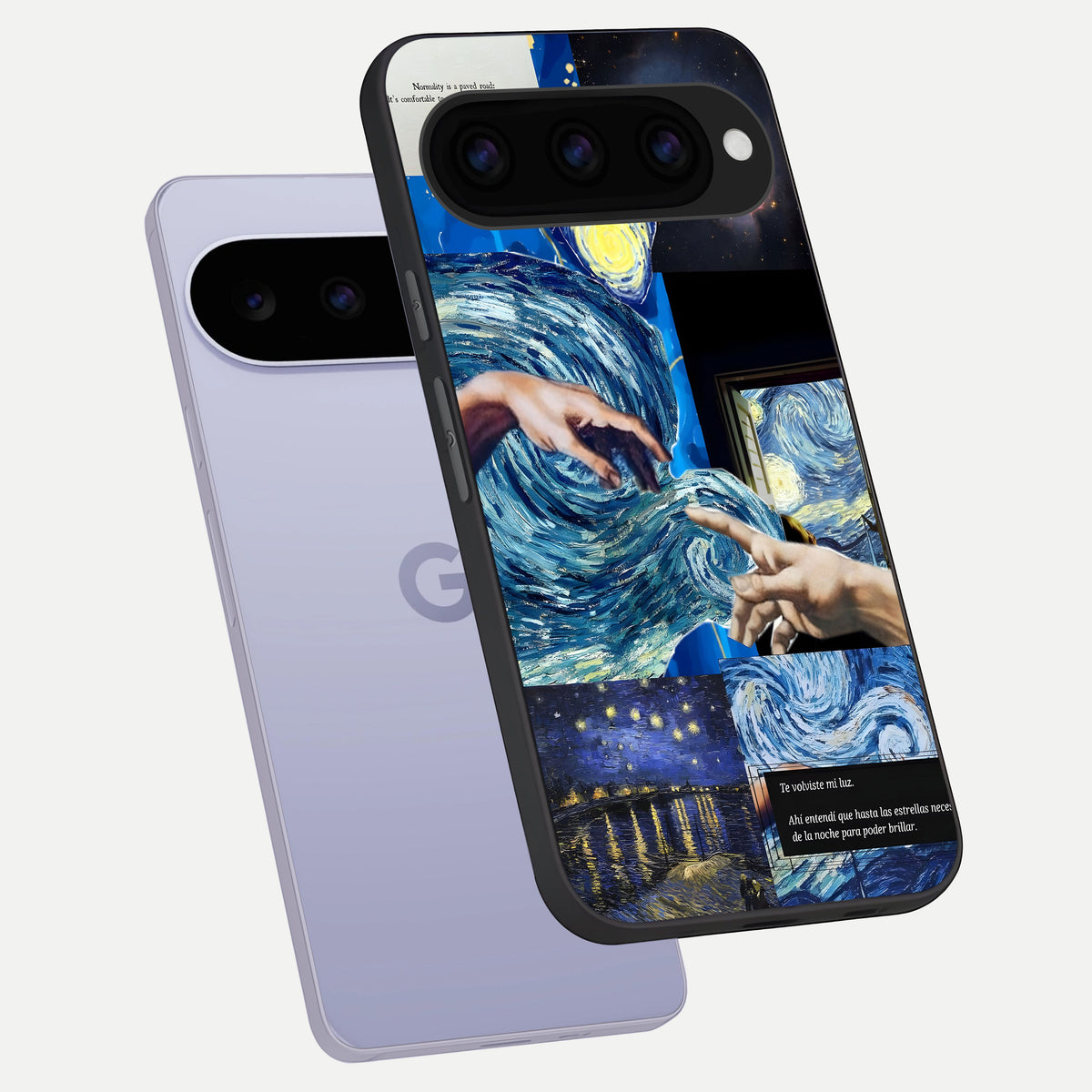  Aesthetic Vando Hands phone case For Google Pixel 11 showing premium glass back cover with detailed artwork