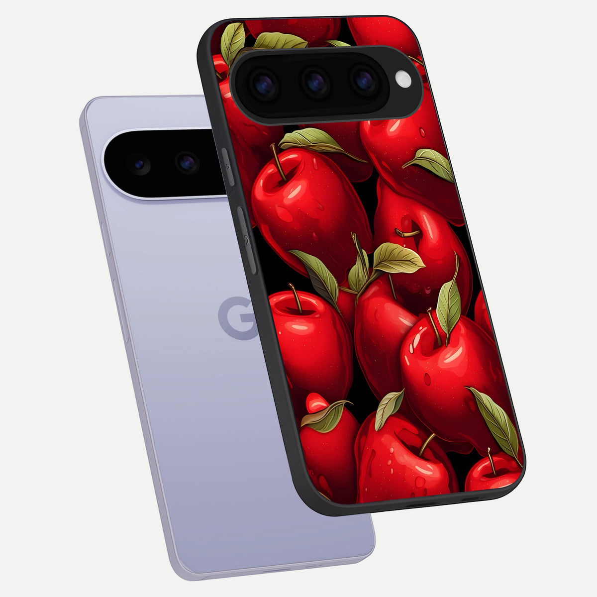  Apple Pattern phone case For Google Pixel 11 showing premium glass back cover with detailed artwork