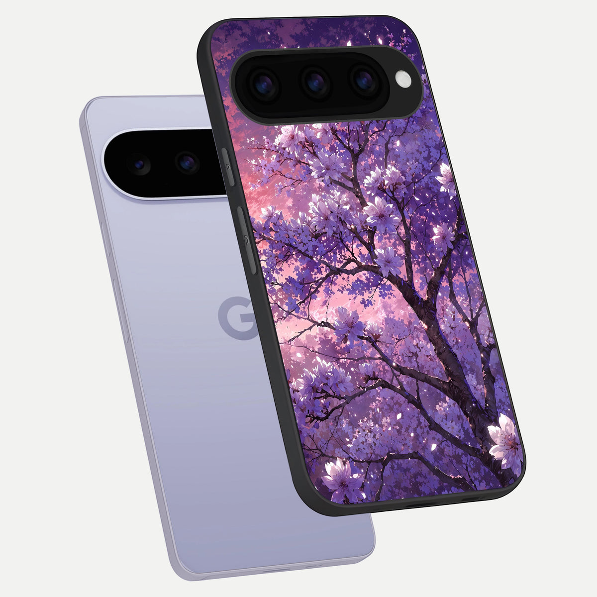  Blossom Tree phone case For Google Pixel 11 showing premium glass back cover with detailed artwork