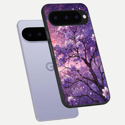  Blossom Tree phone case For Google Pixel 11 showing premium glass back cover with detailed artwork